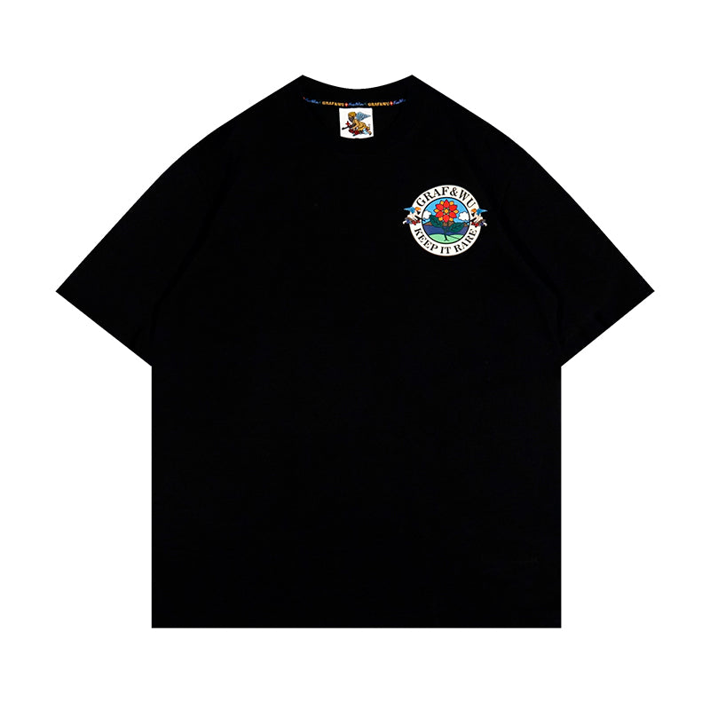 GRAFWU Keep It Rare Flower Angel Badge T-Shirts