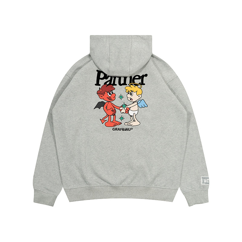 GRAF&WU 9 Relationships Love Family Friend Fleece Hoodie