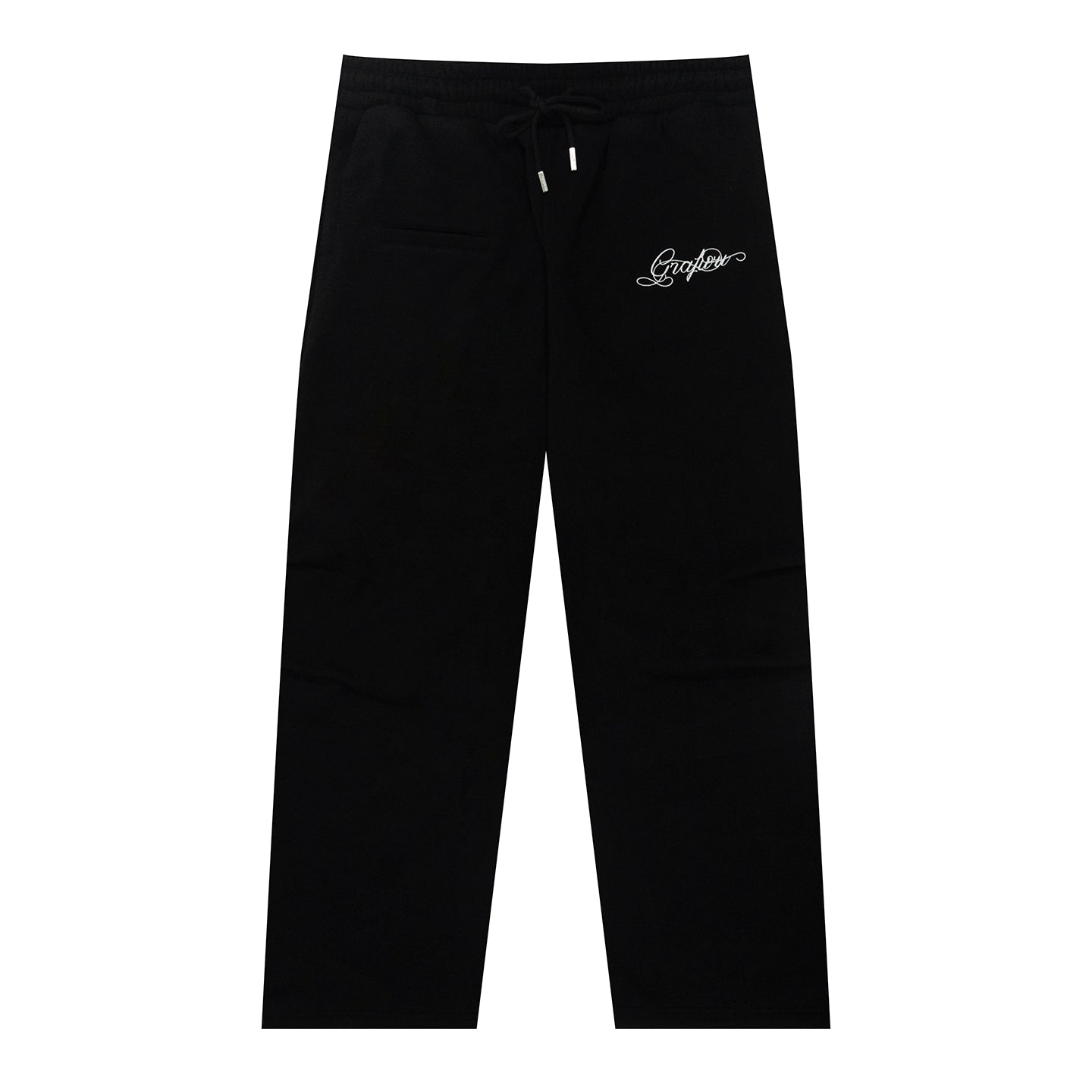 GRAF&WU Brand Letter Embroidered Loose Fleece Sweatpants