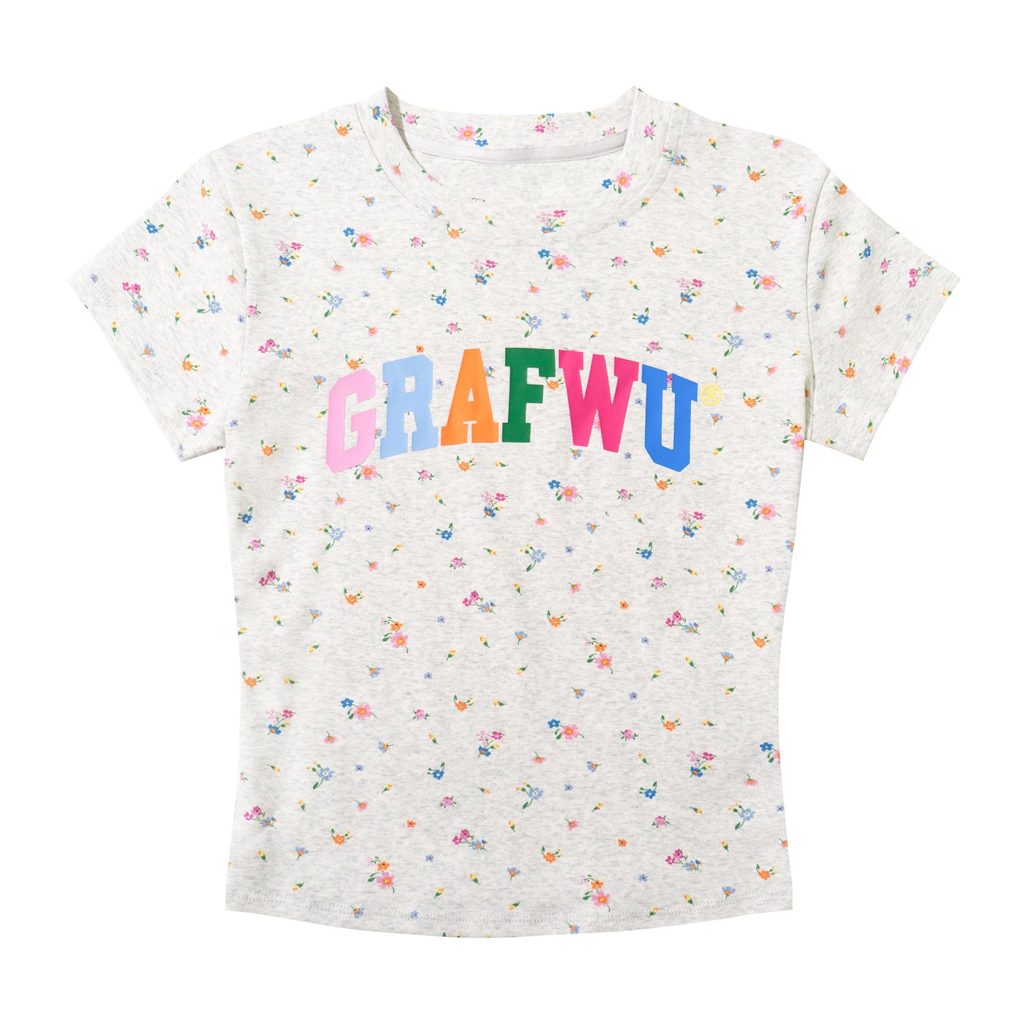 GRAF&WU Mini Floral Leopard Camouflage Print Cotton T-shirt