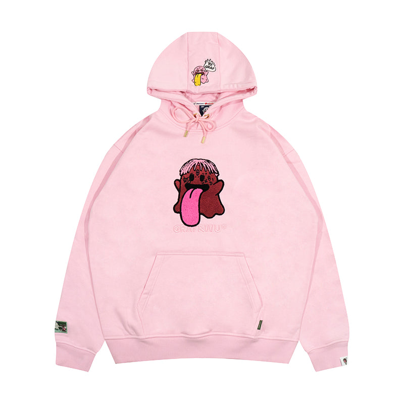 GRAF&WU New School Rapper BooGhost Design Fleece Hoodie