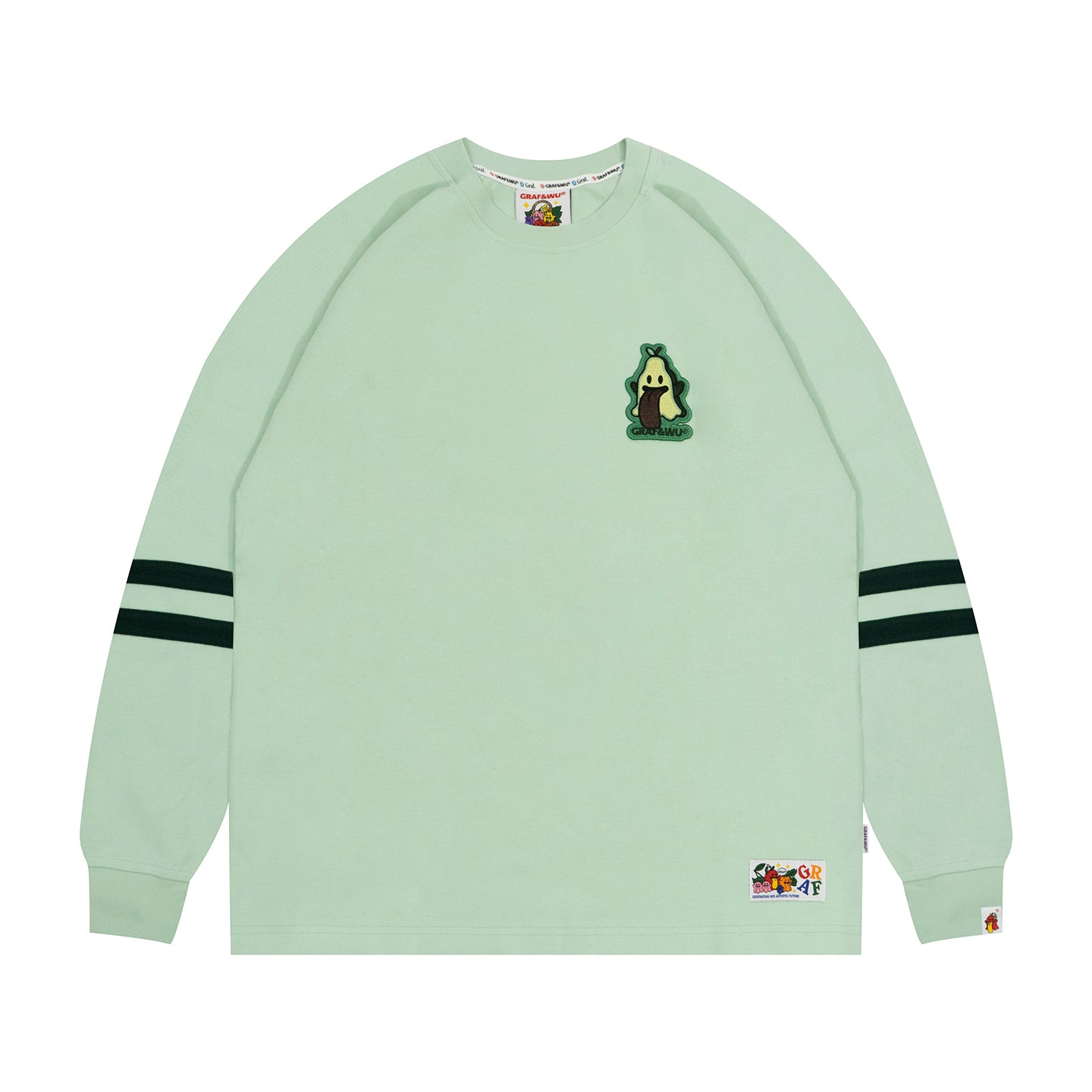 GRAF&WU Fruit Cute Ghost Embroidery long-sleeve Shirt