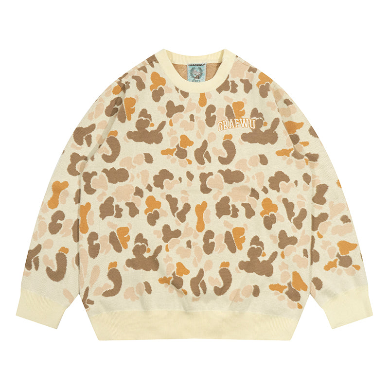 GRAF&WU Duck Hunting Multi-color Camouflage Knitted Sweater
