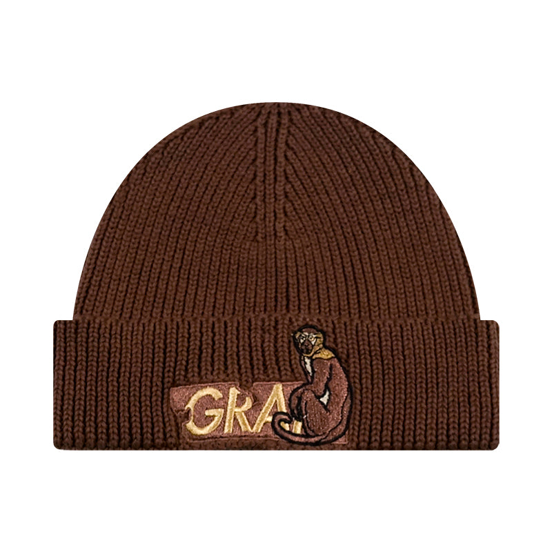 GRAF&WU Classic Colorful Embroidered Knitted Beanie