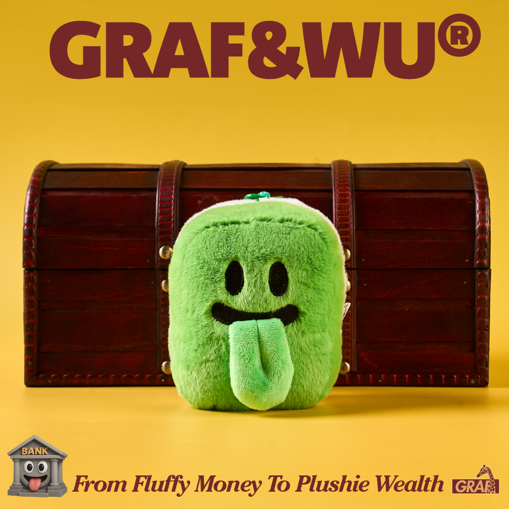 GRAF&WU Plushie Wealth Cute Lucky Gold Ingot Plush Trendy Bag Charm