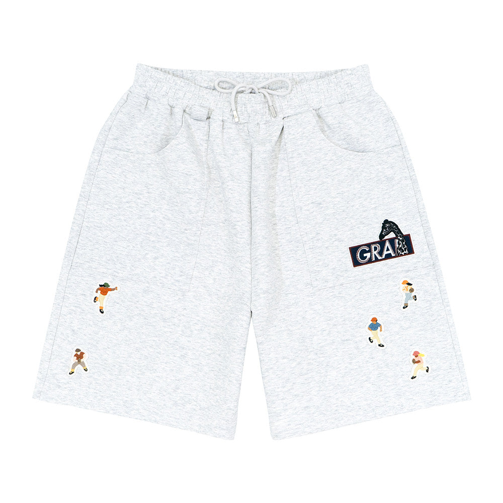 GRAF&WU Mini Athletic Giraffe Embroidered Shorts