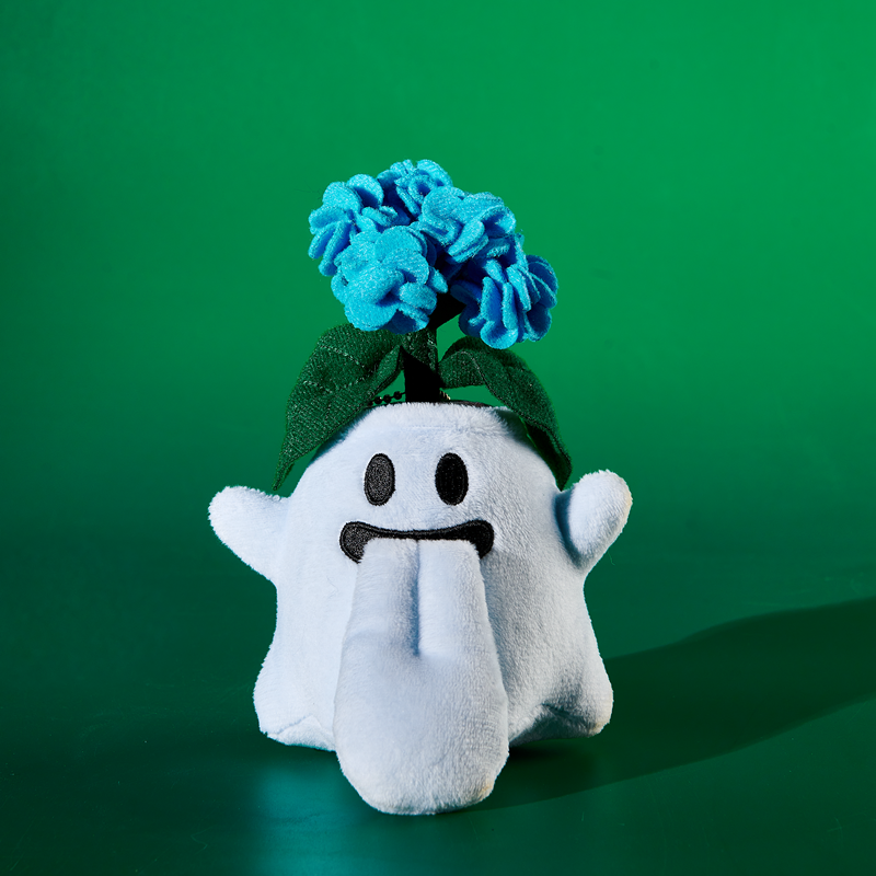 GRAF&WU Flower BooGhost Plush Bag Charm Cute Plant Ghost Hanging Decoration For Handbags And Backpacks