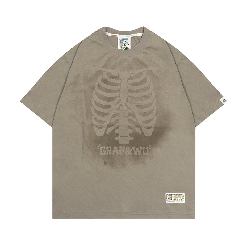 GRAFWU Perspective Bone Fitness Quick-Drying T-Shirts