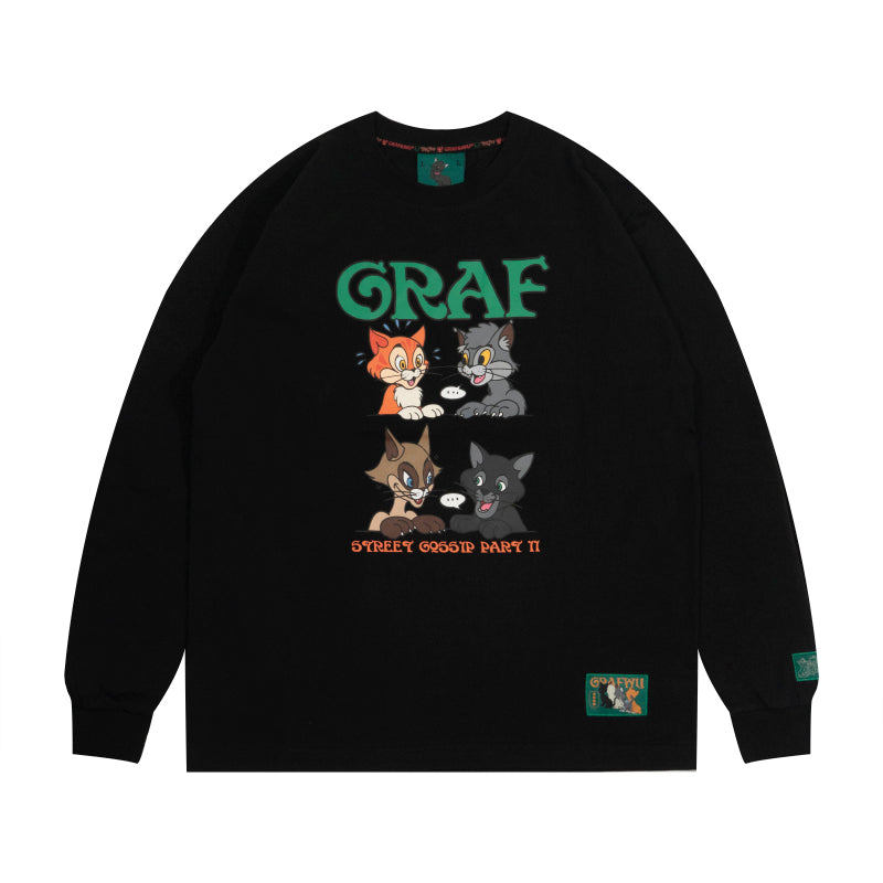 GRAF&WU Street Gossip Series Angel Doberman Long-sleeves Shirt