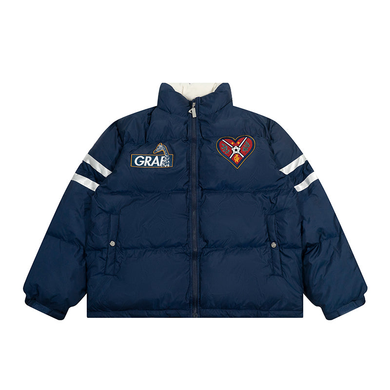 GRAF&WU Blokecore Floral Embroidery Thick Cotton-padded Coat