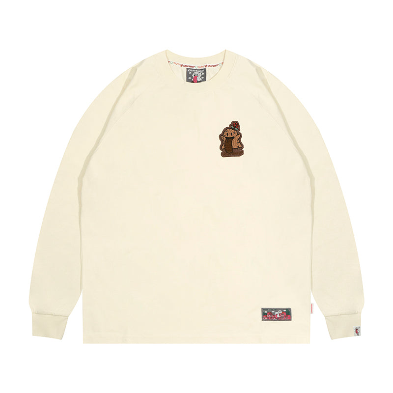 GRAF&WU Five Elements Cute Ghost Embroidery Long-sleeved Shirt