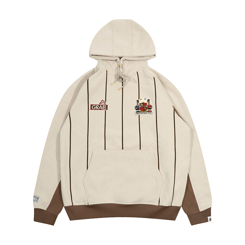 GRAF&WU Blokecore Football Team Floral Angel Devil Fleece Hoodie