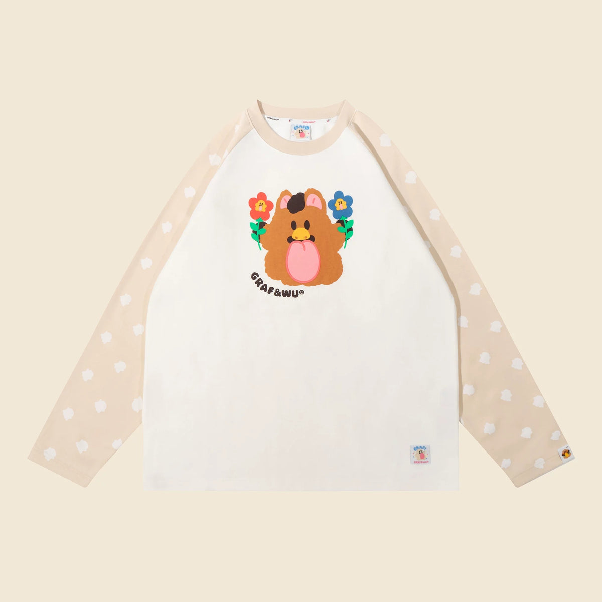 Chinese Zodiac Ghost Raglan Long Sleeve Tee | GRAF&WU