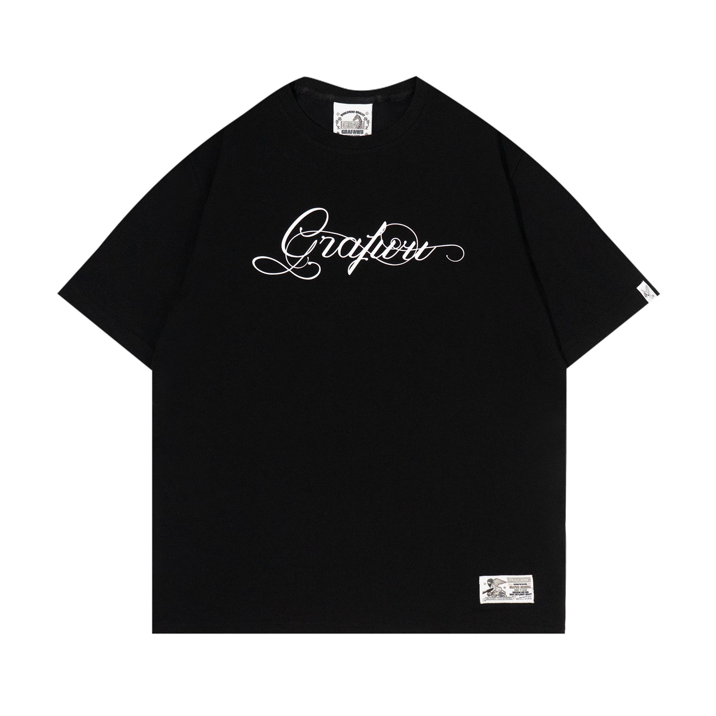 GRAF&WU Letter Print Quick-Drying Cool Feeling Cotton Cozy T-shirt