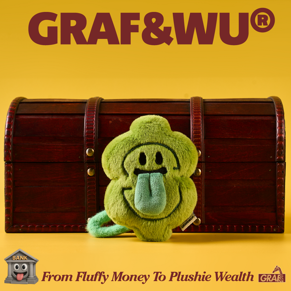 GRAF&WU Plushie Wealth Cute Lucky Gold Ingot Plush Trendy Bag Charm