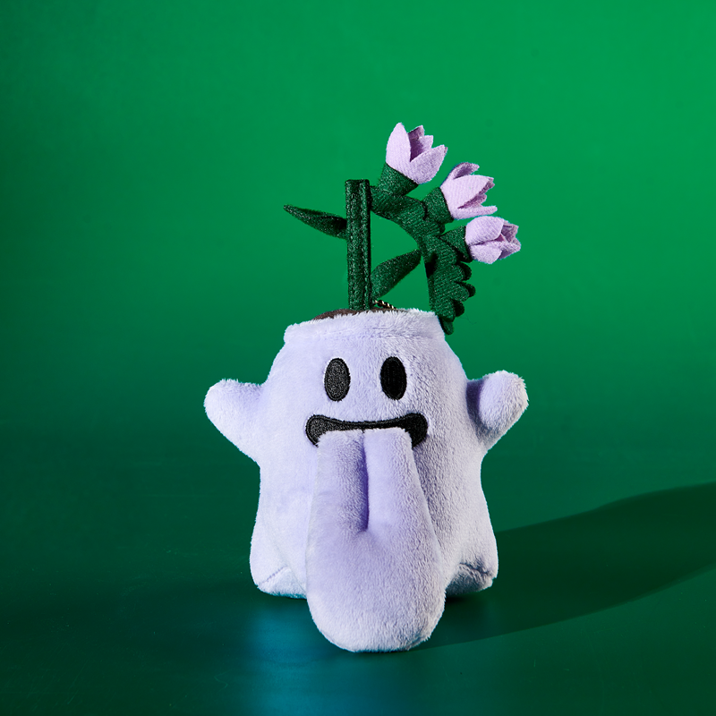 GRAF&WU Flower BooGhost Plush Bag Charm Cute Plant Ghost Hanging Decoration For Handbags And Backpacks
