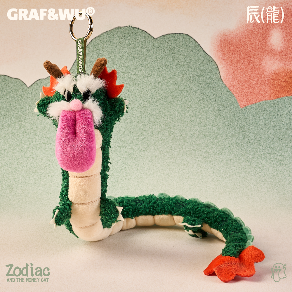 GRAF&WU Maneki-neko 12 Zodiac Signs Trend Bag Charm Plush Dolls