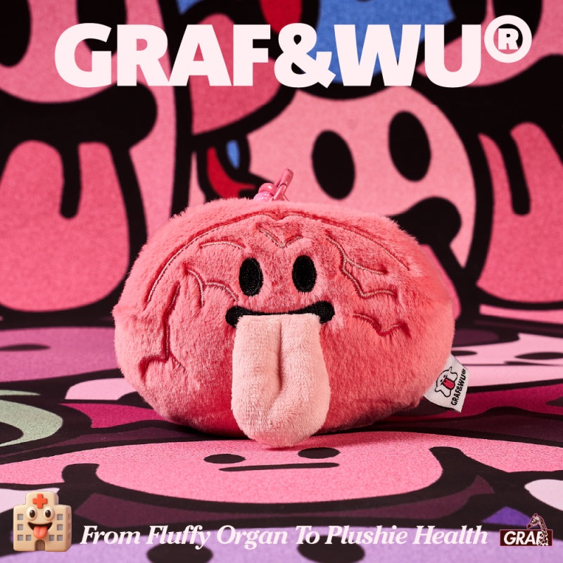 GRAF&WU BooGhost Health Guardian Organ Plush Bag Charm - Cute Anatomy Collectible