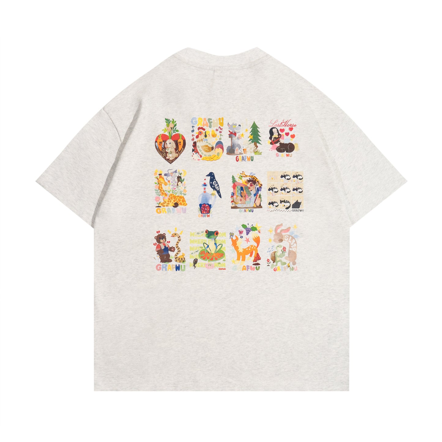 GRAF&WU 12 Giraffe Fables Art T-shirt Digital Inkjet Print Cotton Tee