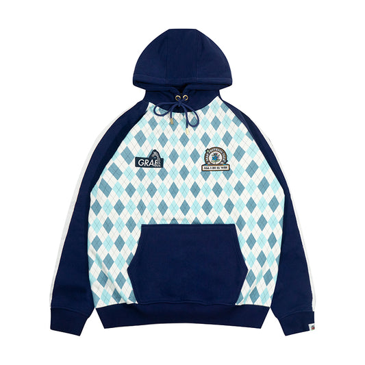 GRAF&WU Blokecore Football Team Floral Angel Devil Fleece Hoodie