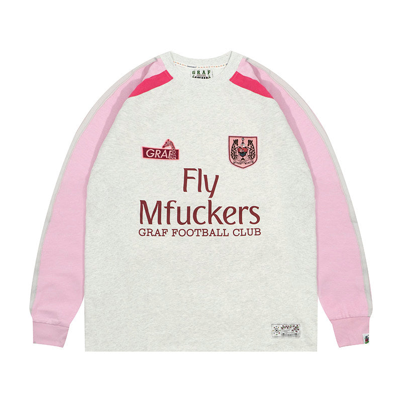 GRAF&WU Football Club Bloke core Floral Embroidery Long-Sleeve T-Shirt