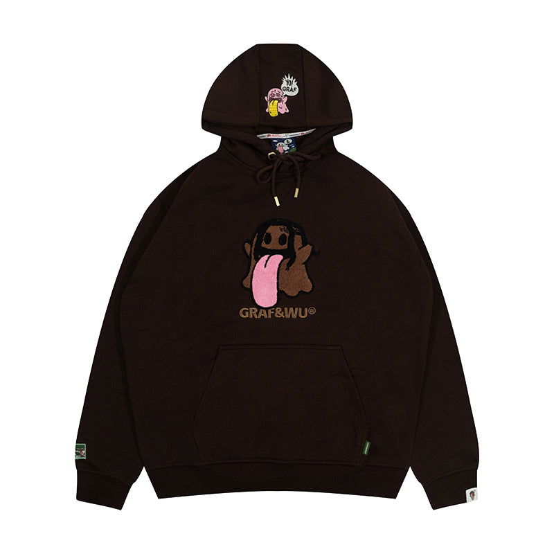 GRAF&WU New School Rapper BooGhost Design Fleece Hoodie