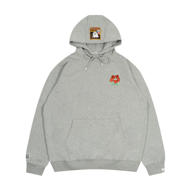 GRAF&WU World Famous Paintings Mona Lisa Cute Ghost Character Hoodie