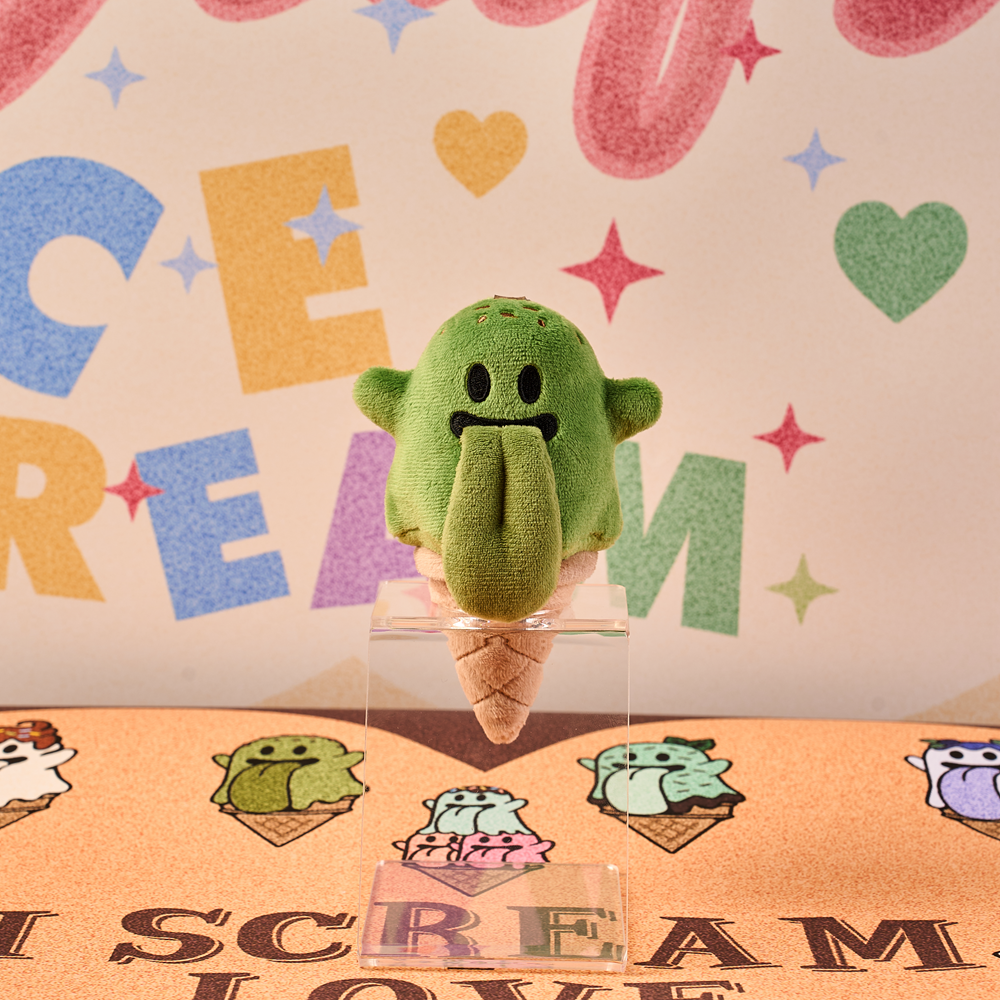 GRAF&WU BooGhost Ice Cream Cone Plush Bag Charm - Kawaii Ghost Pendant