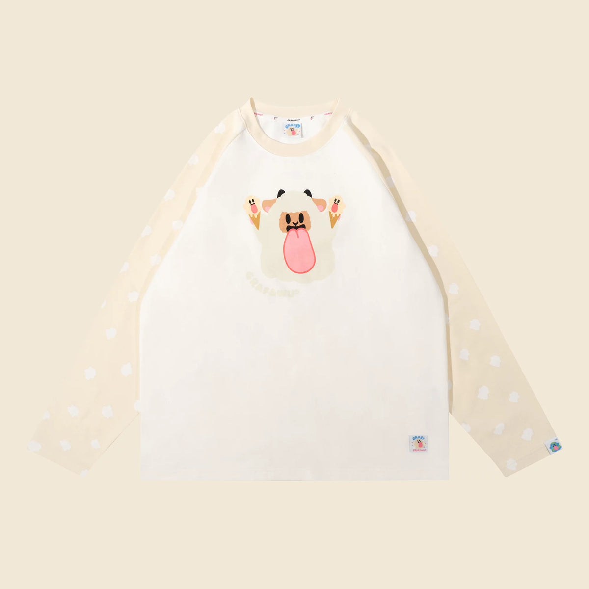 Chinese Zodiac Ghost Raglan Long Sleeve Tee | GRAF&WU