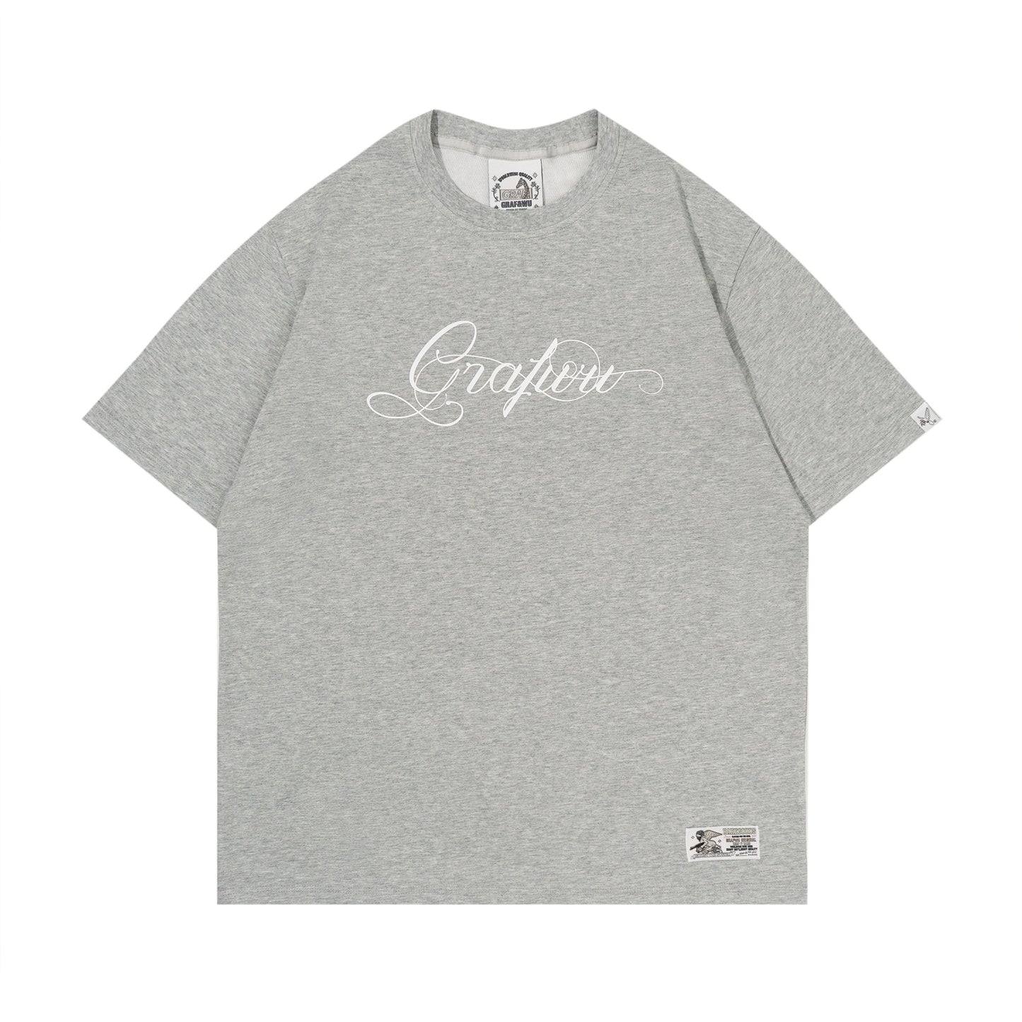 GRAF&WU Letter Print Quick-Drying Cool Feeling Cotton Cozy T-shirt
