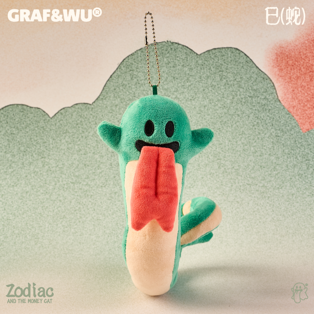 GRAF&WU Maneki-neko 12 Zodiac Signs Trend Bag Charm Plush Dolls