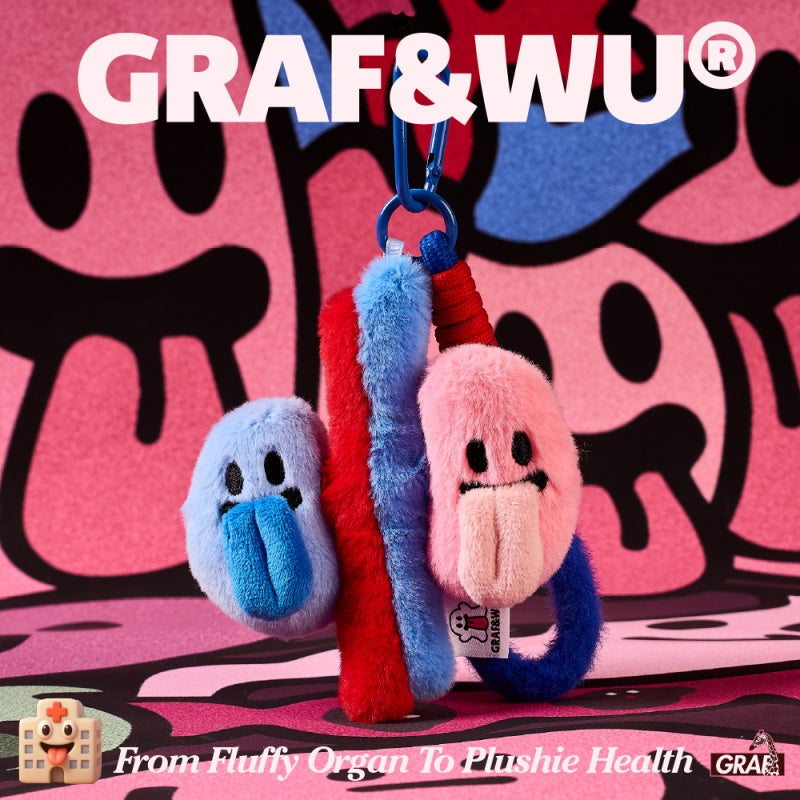 GRAF&WU BooGhost Health Guardian Organ Plush Bag Charm - Cute Anatomy Collectible