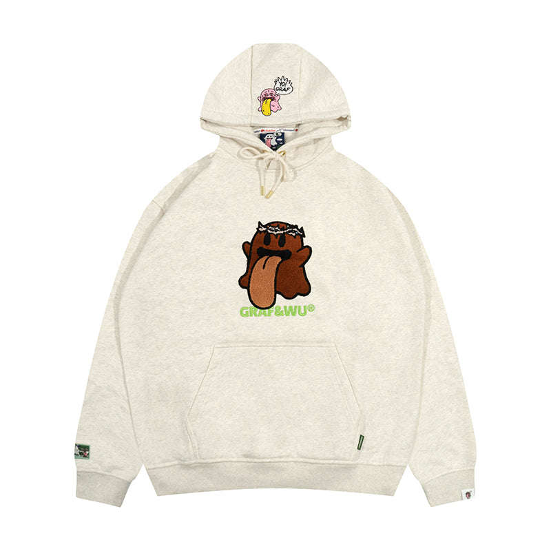 GRAF&WU New School Rapper BooGhost Design Fleece Hoodie