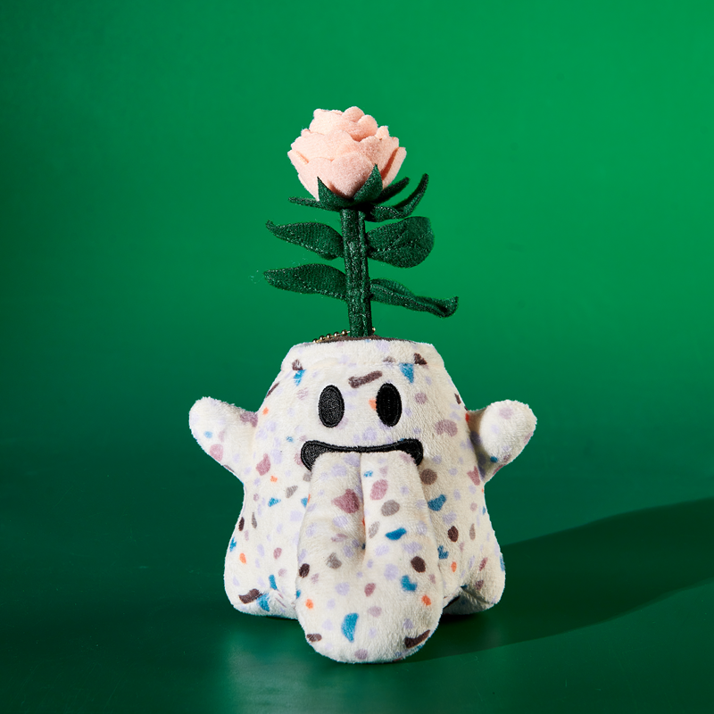 GRAF&WU Flower BooGhost Plush Bag Charm Cute Plant Ghost Hanging Decoration For Handbags And Backpacks