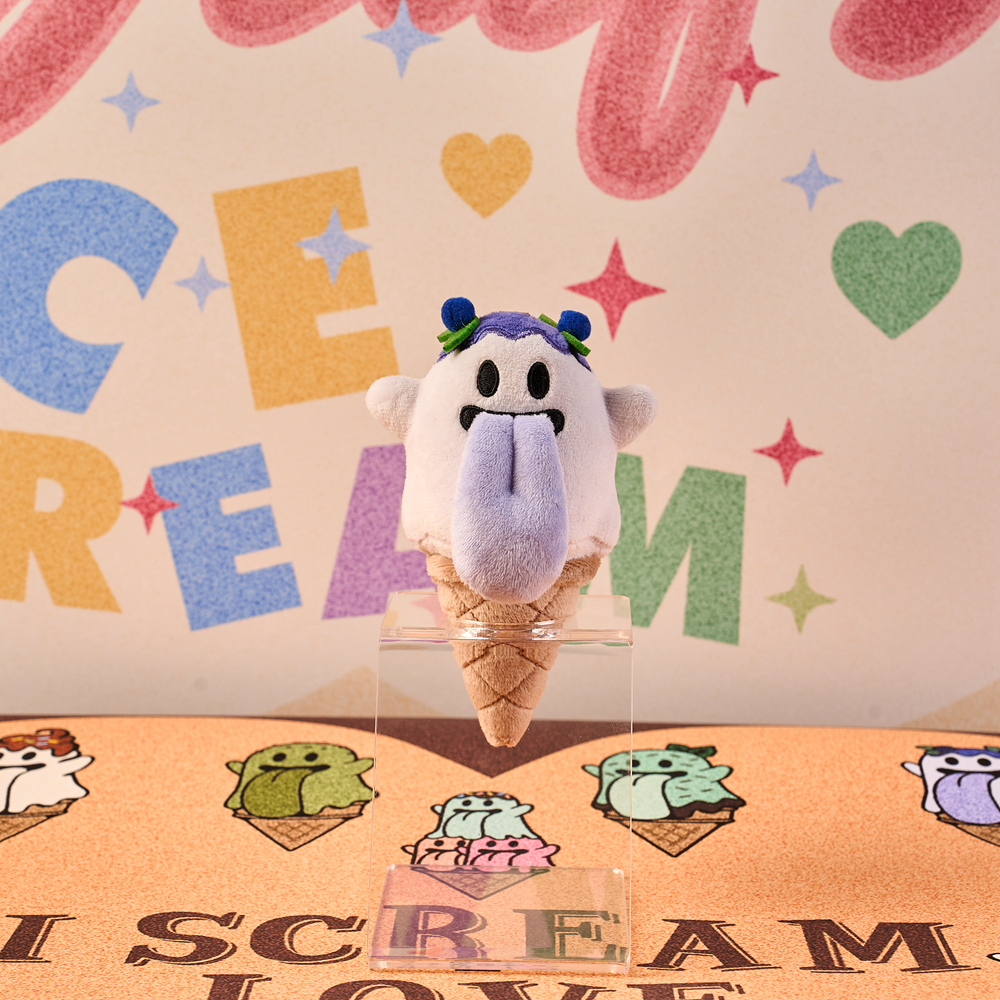 GRAF&WU BooGhost Ice Cream Cone Plush Bag Charm - Kawaii Ghost Pendant