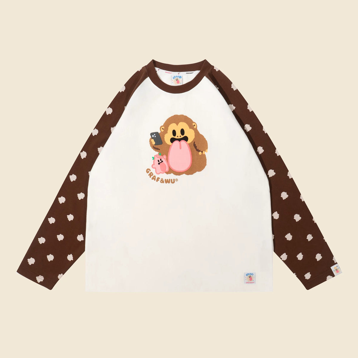 Chinese Zodiac Ghost Raglan Long Sleeve Tee | GRAF&WU