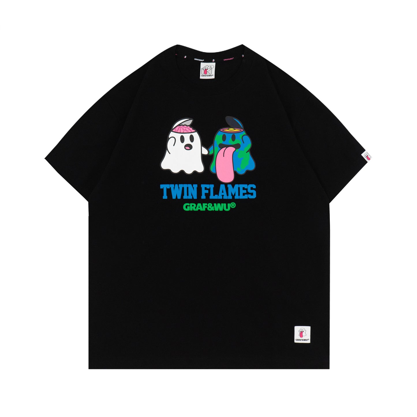 GRAF&WU TwinFlames Soul Mirror Ghost Couple T-Shirt
