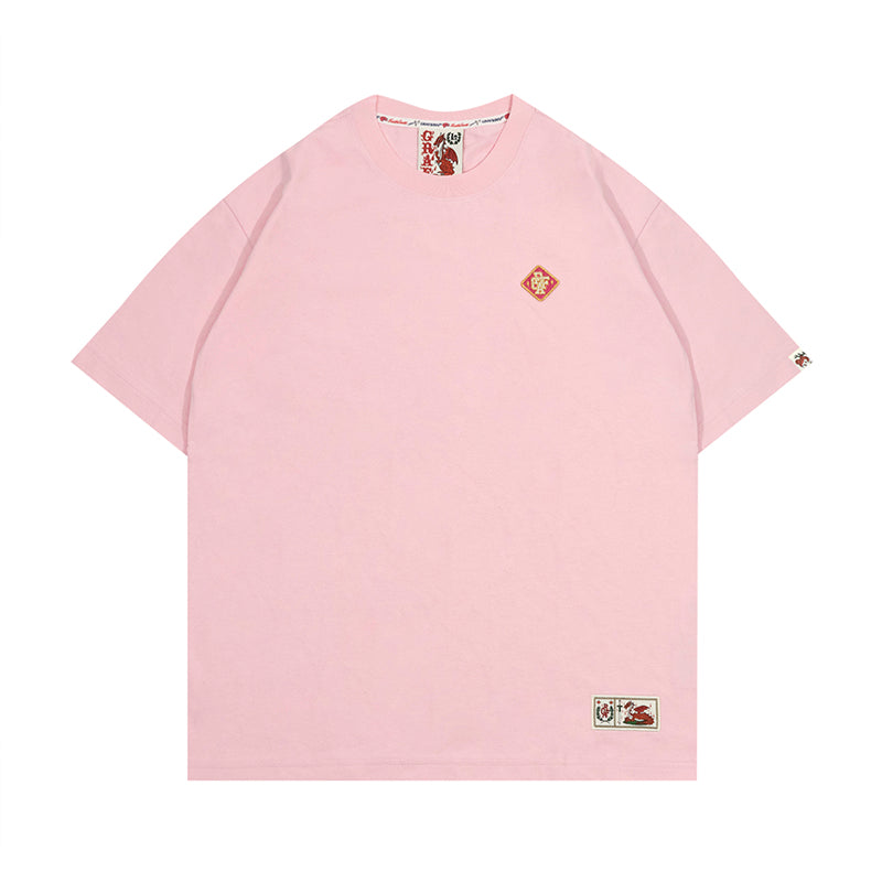 GRAFWU Square Colorful Graf Letter Embroidery T-Shirts