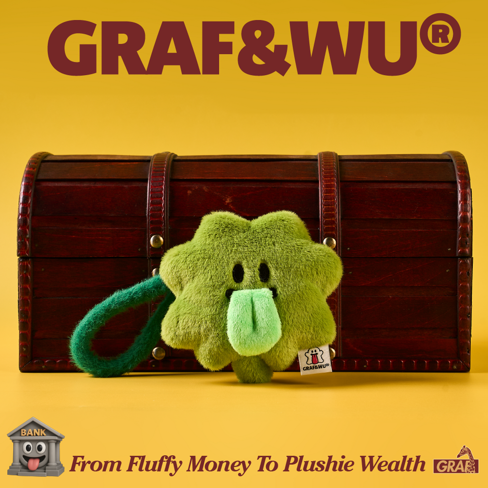 GRAF&WU Plushie Wealth Cute Lucky Gold Ingot Plush Trendy Bag Charm