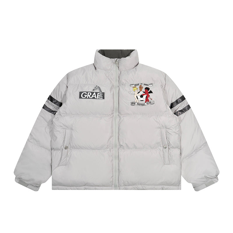 GRAF&WU Blokecore Floral Embroidery Thick Cotton-padded Coat