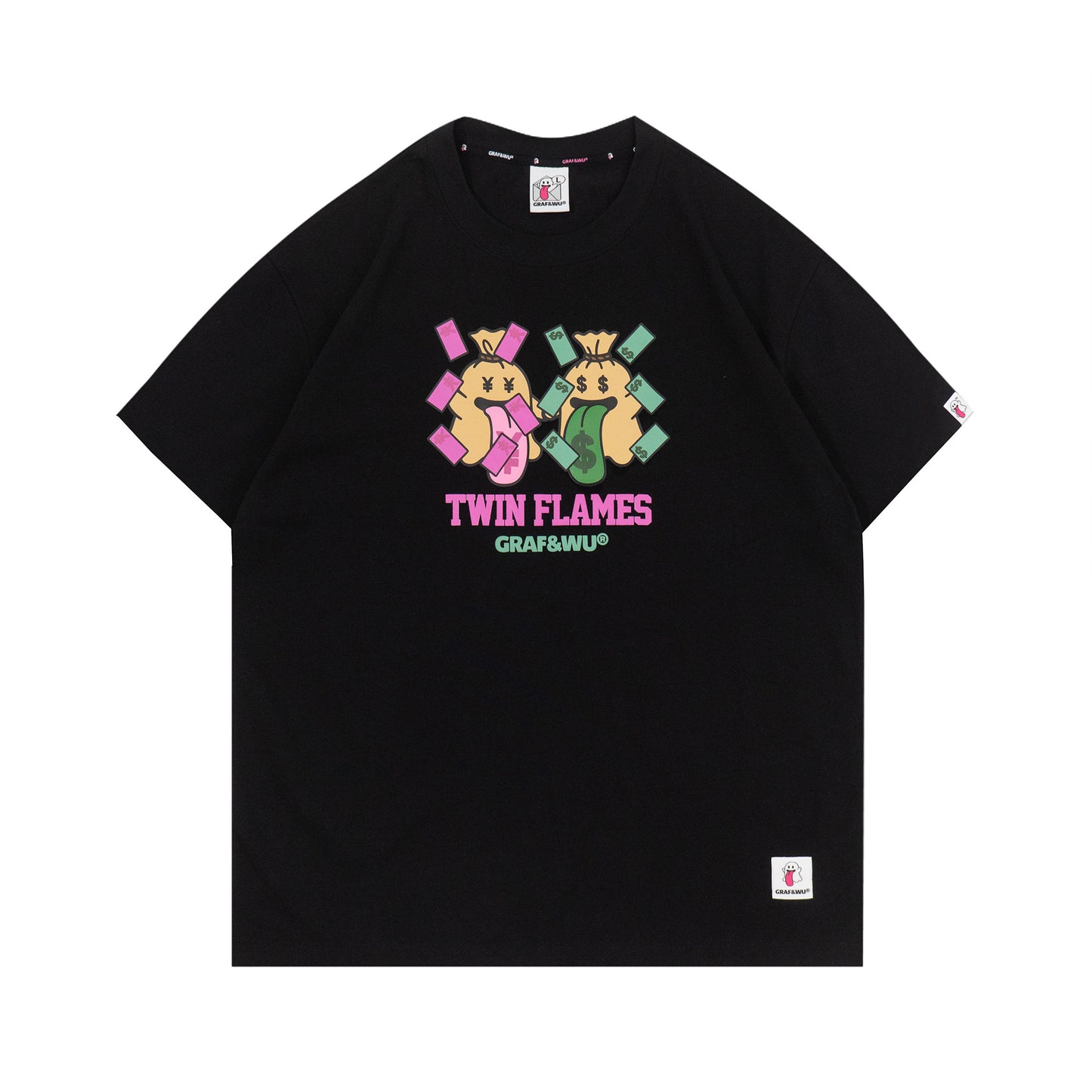 GRAF&WU TwinFlames Soul Mirror Ghost Couple T-Shirt