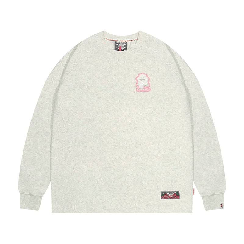 GRAF&WU Five Elements Cute Ghost Embroidery Long-sleeved Shirt