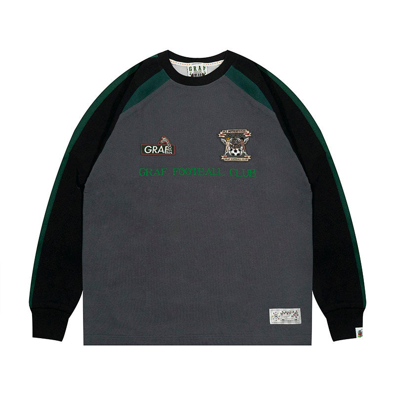 GRAF&WU Football Club Bloke core Floral Embroidery Long-Sleeve T-Shirt