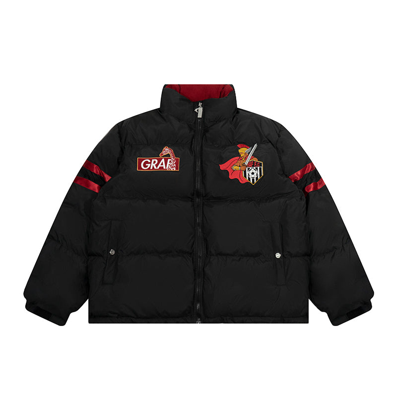 GRAF&WU Blokecore Floral Embroidery Thick Cotton-padded Coat