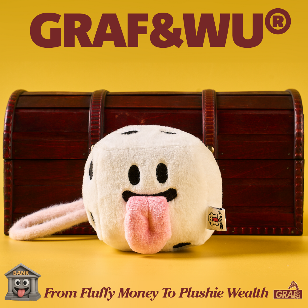 GRAF&WU Plushie Wealth Cute Lucky Gold Ingot Plush Trendy Bag Charm