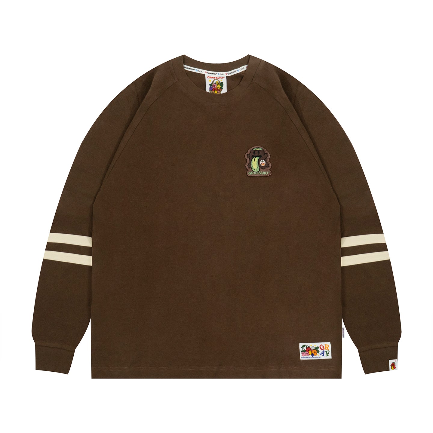 GRAF&WU Fruit Cute Ghost Embroidery long-sleeve Shirt