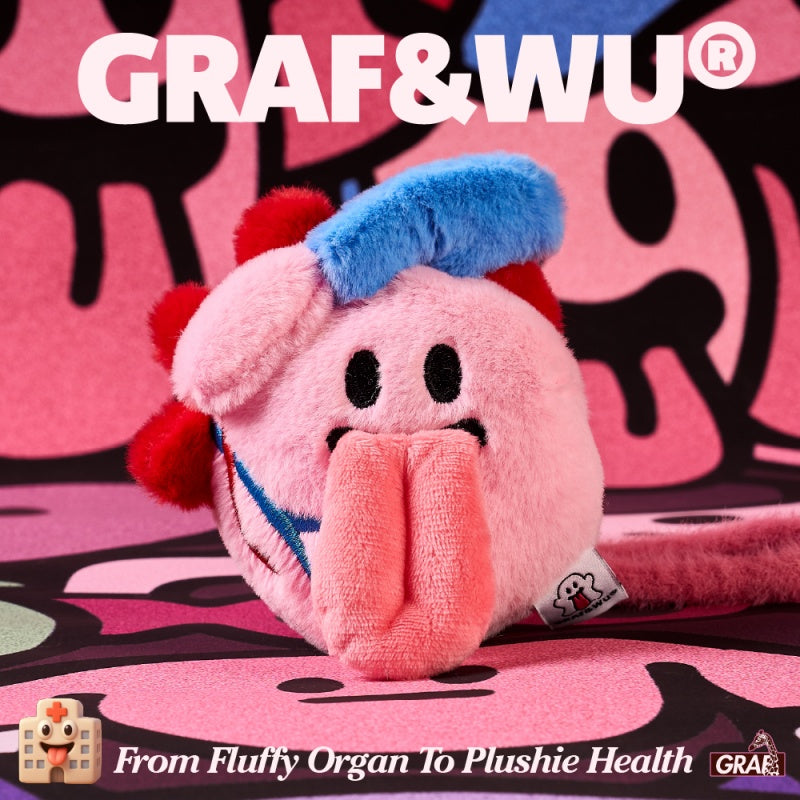 GRAF&WU BooGhost Health Guardian Organ Plush Bag Charm - Cute Anatomy Collectible