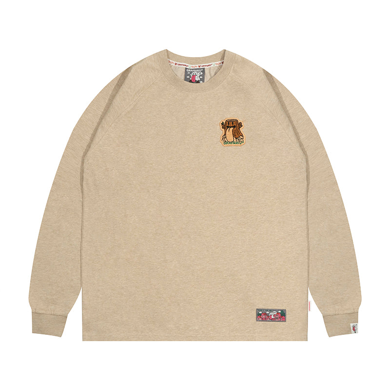 GRAF&WU Five Elements Cute Ghost Embroidery Long-sleeved Shirt