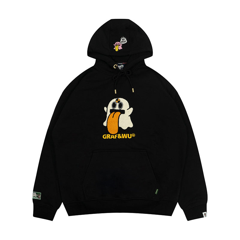GRAF&WU New School Rapper BooGhost Design Fleece Hoodie