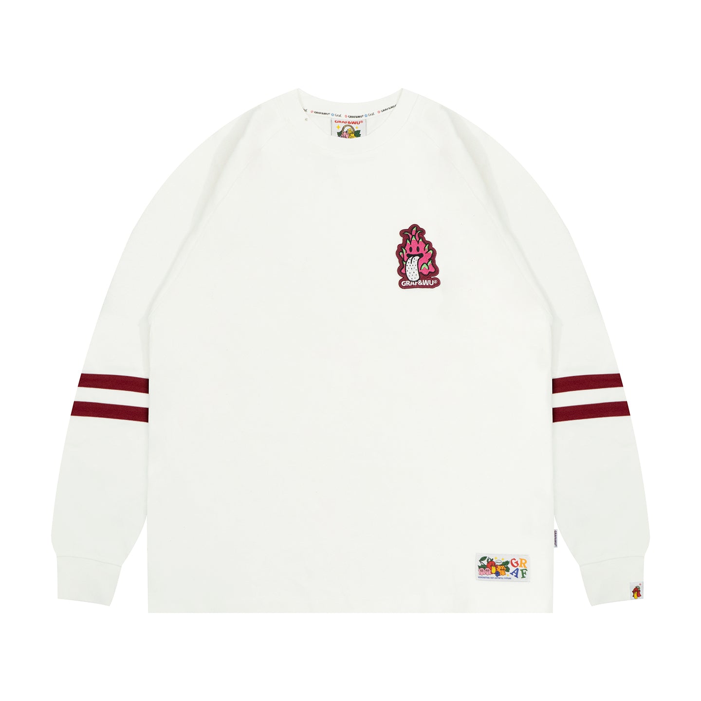 GRAF&WU Fruit Cute Ghost Embroidery long-sleeve Shirt
